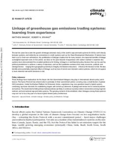 Linkage of greenhouse gas emissions trading systems: learning from experience