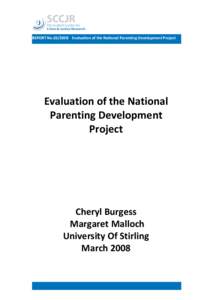 Aberlour National Parenting Development Project - Report 02.08