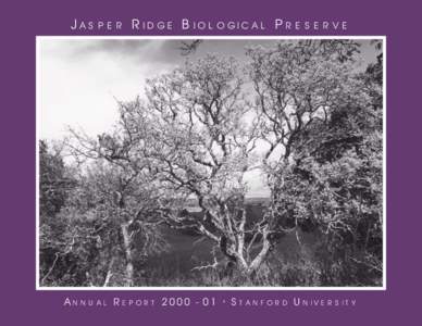 Jasper Ridge Biological Preserve  Annual Report ·