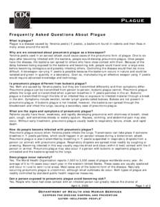 Frequently Asked Questions About Plague
