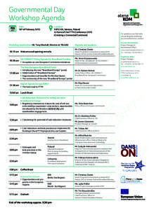 Governmental Day Workshop Agenda FEBDate