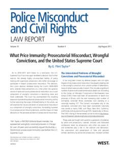 Police Misconduct and Civil Rights LAW REPORT Volume 10