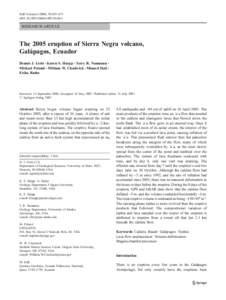 Bull Volcanol:655–673 DOIs00445RESEARCH ARTICLE  The 2005 eruption of Sierra Negra volcano,