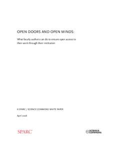 Open Doors and Open Minds
