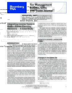Tax Management Estates, Gifts and Trusts Journal TM