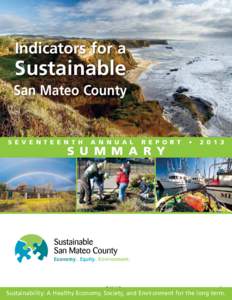 Indicators for a  Sustainable San Mateo County  S E V E N T E E N T H
