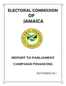 ELECTORAL COMMISSION  OF JAMAICA  REPORT TO PARLIAMENT