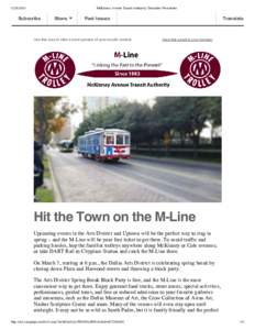 McKinney Avenue Transit Authority: December Newsletter Subscribe