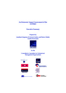 An Economic Impact Assessment of the   CCPMO Executive Summary