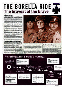 ADVERTORIAL  The bravest of the brave Dr Tom Lewis OAM, Lead Historian for The Borella Ride, highlights three Victoria Cross recipients who be featured in this epic event  The Victoria Cross