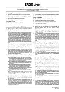 Bedingungen für die Ausbildungsversicherung ohne Gesundheitsfragen Vertrags-Grundlage Tarif R12 Versicherungsfall und Leistungen 6