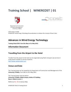 Training School | WINERCOST | 01  Department of Construction & Property Management University of Malta