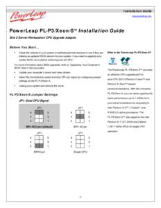 Installation Guide www.powerleap.com