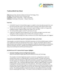 Microsoft Word - SA2013 Technical Briefs Fact Sheet v2