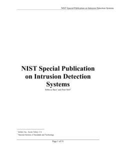 Microsoft Word - NIST IntrusionDetectionSystems.doc