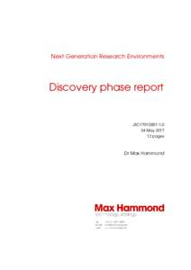 Next Generation Research Environments