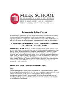   	
   Internship Guide/Forms  	
  