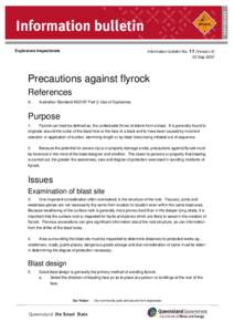 Explosives Inspectorate  Information bulletin No. 11 (Version[removed]Sep[removed]Precautions against flyrock