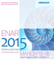 Sponsorship, Exhibitor, & Advertising Opportunities ENAR  2015