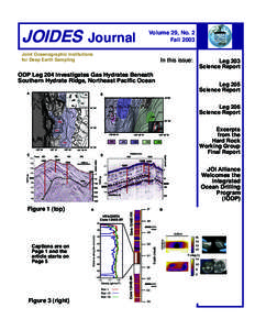 JOIDES  Journal Volume 29, No. 2 Fall 2003