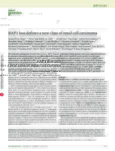 Articles  BAP1 loss defines a new class of renal cell carcinoma npg