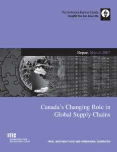Report MarchCanada’s Changing Role in Global Supply Chains  ITIC