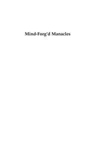 Mind-Forg’d Manacles  Mind-Forg’d Manacles: Murder, Macpherson and the [Metropolitan] Police Jon Gower Davies