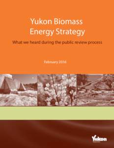 Yukon Biomass Energy Strategy What we heard during the public review process February 2016