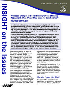 Proposed Changes to Social Security’s Cost-of-Living Adjustment: What Would They Mean for Beneficiaries?