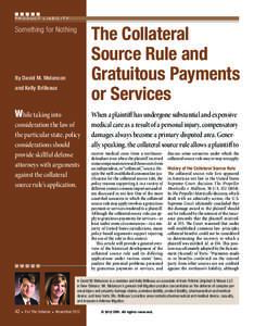 Something for Nothing: The Collateral Source Rule and Gratuitous Payments or Services