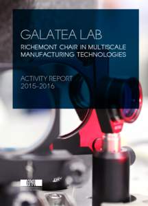 GALATEA LAB RICHEMONT  CHAIR  IN MULTISCALE MANUFACTURING  TECHNOLOGIES ACTIVITY REPORT 2015–2016