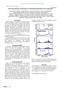 Photon Factory Activity Report 2005 #23 Part BAtomic and Molecular Science 2C/2005G087  Resonant Raman scattering in 1s-shell photoionization of O2 molecules
