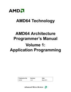 AMD64 Architecture Programmer’s Manual, Volume 1: Application Programming