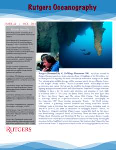 Rutgers Oceanography Issue 22 •  OCT. 2014