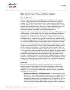 White Paper  Data Center Top-of-Rack Architecture Design