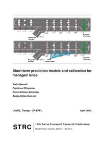 Short-term prediction models and calibration for managed lanes Sofia Samoili Dimitrios Efthymiou Constantinos Antoniou Andre-Gilles Dumont
