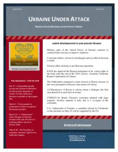 APRILISSUE #10 UKRAINE UNDER ATTACK NEWSLETTER ON RUSSIAN OCCUPATION OF CRIMEA