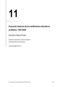 Evolución histórica de los rendimientos educativos en México