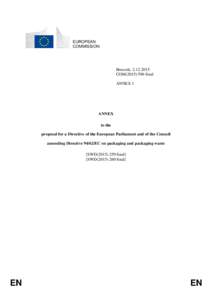 EUROPEAN COMMISSION Brussels, COMfinal ANNEX 1