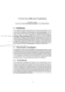 4.2 Test einer Bell’schen Ungleichung Cornelia Lengler nach einer wissenschaftlichen Hausarbeit von Mathias Bitto 1
