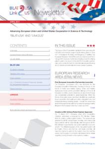 Newsletter April 2011 Advancing European Union and United States Cooperation in Science & Technology  “BILAT-USA” and “Link2US”