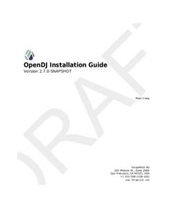 OpenDJ Installation Guide - VersionSNAPSHOT