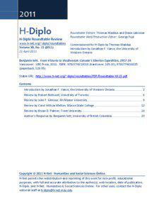 H-Diplo Roundtables, Vol. XII, No[removed])