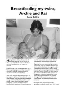 www.abm.me.uk  Breastfeeding my twins, Archie and Kai Anna Collins