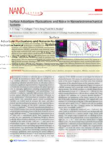 Surface Adsorbate Fluctuations and Noise in Nanoelectromechanical Systems
