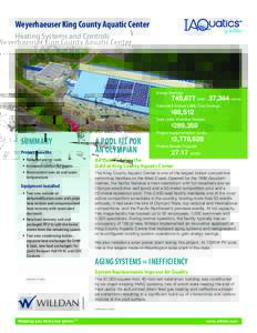 Weyerhaeuser King County Aquatic Center Heating Systems and Controls Energy Savings:
