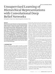 doi:  Unsupervised Learning of Hierarchical Representations with Convolutional Deep Belief Networks