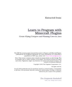 Learn to Program with Minecraft Plugins