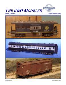THE B&O MODELER Volume 5, Number 1 The B&O Modeler  January/February 2009