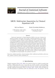 JSS  Journal of Statistical Software MMMMMM YYYY, Volume VV, Issue II.  http://www.jstatsoft.org/